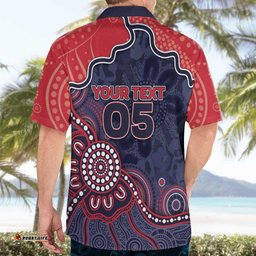 Custom Demons Football Hawaiian Shirt Aboriginal Dot Art Pattern DT05