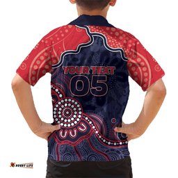 Custom Demons Football Hawaiian Shirt Aboriginal Dot Art Pattern DT05