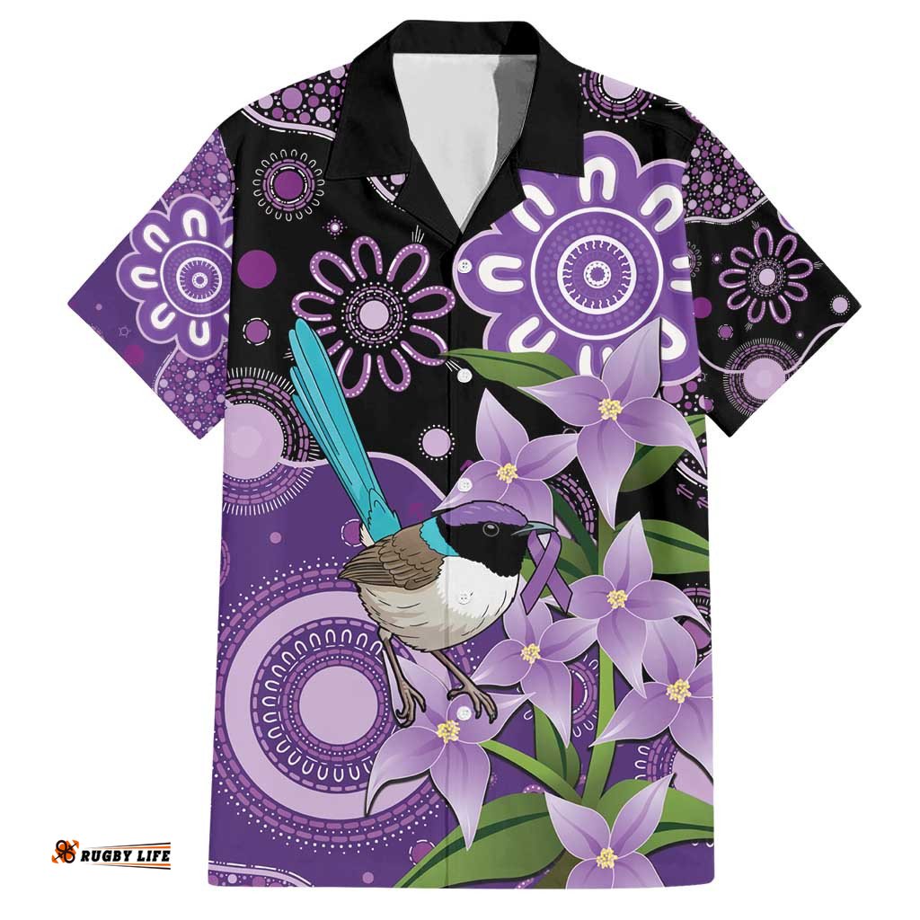 Australia Epilepsy Awareness Hawaiian Shirt Purple-crowned Fairywren Boronia Aboriginal LT14