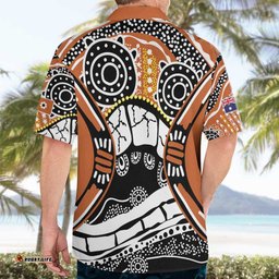 Australian Northern Territory Hawaiian Shirt Aboriginal with Sturt's Desert Rose LT9