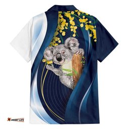 Australia Day Hawaiian Shirt Koala Blue Modern Vibe LT7