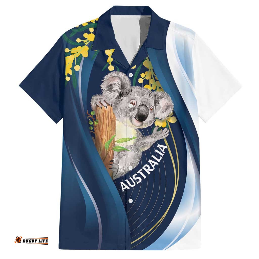 Australia Day Hawaiian Shirt Koala Blue Modern Vibe LT7