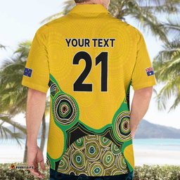 Custom Australia Cricket Spirit 2026 Hawaiian Shirt World T20 Edition - Gold Aboriginal LT9