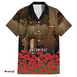 Australia - New Zealand ANZAC Lone Pine Hawaiian Shirt The Last Post LT7
