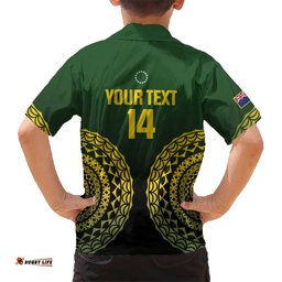 Custom Avaiki Cook Islands Rugby Hawaiian Shirt Kuki Airani Tatau Black LT14