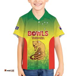 Australian Tasmania Lawn Bowls Custom Hawaiian Shirt Aussie Minimalist Style LT9