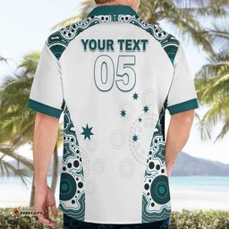 Custom Australia Rugby 2026 Hawaiian Shirt Go Wallabies Aboriginal Pattern White Version LT05