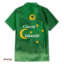 Australia Cocos Keeling Islands Hawaiian Shirt Southern Cross Palm Tree Pattern LT14
