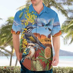 Australia Native Bird Uluru Ayers Rock Hawaiian Shirt LT9