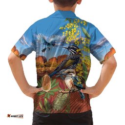 Australia Native Bird Uluru Ayers Rock Hawaiian Shirt LT9