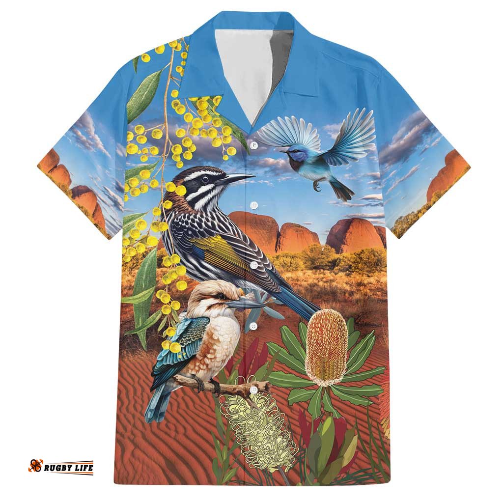 Australia Native Bird Uluru Ayers Rock Hawaiian Shirt LT9