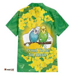 Budgerigar Australia Day Hawaiian Shirt Proud To Be An Aussie Opal National Color LT14