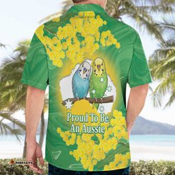 Budgerigar Australia Day Hawaiian Shirt Proud To Be An Aussie Opal National Color LT14
