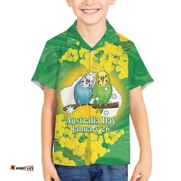 Budgerigar Australia Day Hawaiian Shirt Proud To Be An Aussie Opal National Color LT14