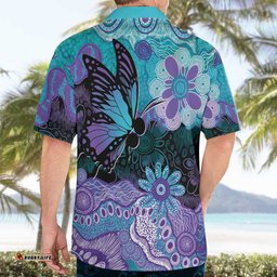 Australia Indigenous Teal Purple Contemporary Aboriginal Art Hawaiian Shirt Hope Is Real LT7