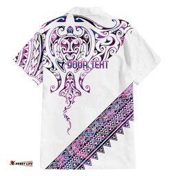 Mawhero Paua shell Kowhaiwhai Taniko Personalised Hawaiian Shirt Manta Ray Shark-Turtle Maori Tribal Style LT9