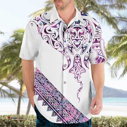 Mawhero Paua shell Kowhaiwhai Taniko Personalised Hawaiian Shirt Manta Ray Shark-Turtle Maori Tribal Style LT9