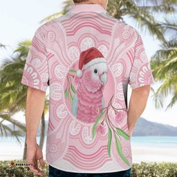 Funny Pink Galah Australia Christmas Hawaiian Shirt Eucalyptus Blossoms Aboriginal Art LT14
