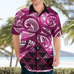Matariki New Zealand Hawaiian Shirt NZ Niho Taniwha Maori New Year Pink Galaxy LT14