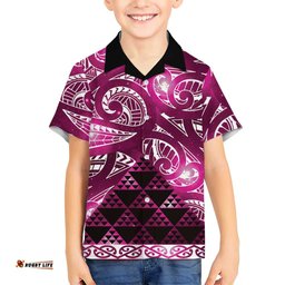 Matariki New Zealand Hawaiian Shirt NZ Niho Taniwha Maori New Year Pink Galaxy LT14