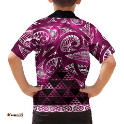 Matariki New Zealand Hawaiian Shirt NZ Niho Taniwha Maori New Year Pink Galaxy LT14