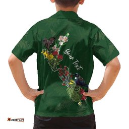Kia Ora New Zealand Floral Personalized Hawaiian Shirt Sage Green LT7