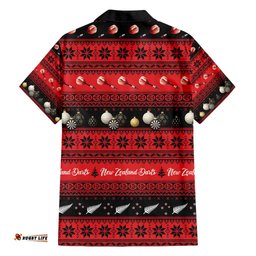 New Zealand Darts Christmas Hawaiian Shirt Merry Xmas Aotearoa Maori Red LT14