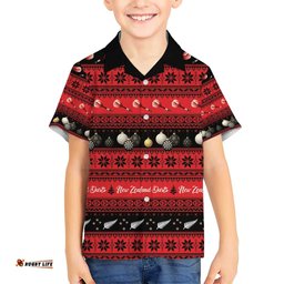 New Zealand Darts Christmas Hawaiian Shirt Merry Xmas Aotearoa Maori Red LT14