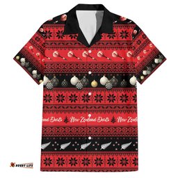 New Zealand Darts Christmas Hawaiian Shirt Merry Xmas Aotearoa Maori Red LT14