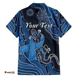 Personalised Autism Awareness Hawaiian Shirt Hope Ribbon And Aboriginal Patterns DT05