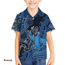 Personalised Autism Awareness Hawaiian Shirt Hope Ribbon And Aboriginal Patterns DT05