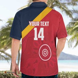 Custom South Australia Cricket Hawaiian Shirt Go Champions - Aboriginal Art LT14