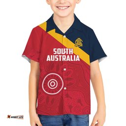 Custom South Australia Cricket Hawaiian Shirt Go Champions - Aboriginal Art LT14