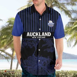 Custom Oceania Football NZ Auckland Hawaiian Shirt Minimal City Map Style LT9