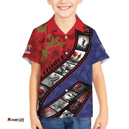 Personalised ANZAC Spirit 1915-2026 Filmstrip Tribute Hawaiian Shirt Lest We Forget 25 April LT9