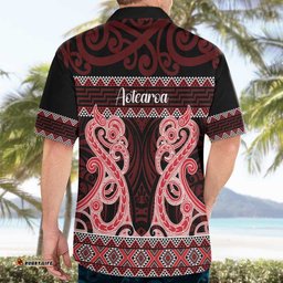 Kia Ora New Zealand Hawaiian Shirt Maori Language Week Whero Taniko Motif LT14