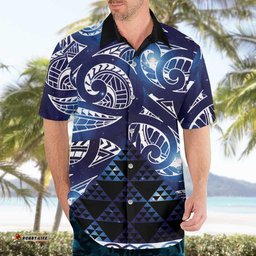 Matariki New Zealand Hawaiian Shirt NZ Niho Taniwha Maori New Year Blue Galaxy LT14