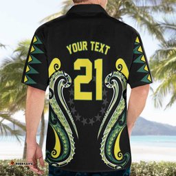 Custom Rugby Cook Islands Avaiki Hawaiian Shirt Black Kuki Airani Tribal Maori Inspired LT9