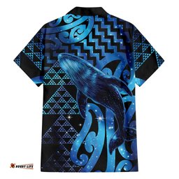 Humpback Whale Matariki New Zealand Hawaiian Shirt NZ Maori Paikea Poutama Luxury Blue LT14