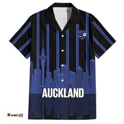 New Zealand Auckland Football Custom Hawaiian Shirt Go City of Sails Est 2025 LT14
