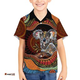 Indigenous Koala Australia Hawaiian Shirt Australian Aboriginal Art Proud LT14