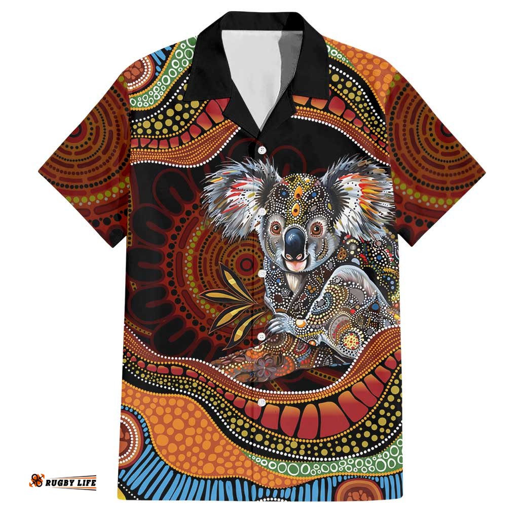 Indigenous Koala Australia Hawaiian Shirt Australian Aboriginal Art Proud LT14