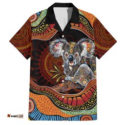 Indigenous Koala Australia Hawaiian Shirt Australian Aboriginal Art Proud LT14