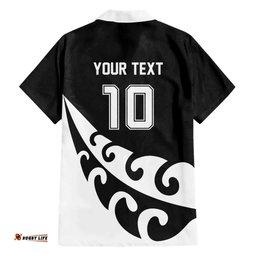 Custom NZ Rugby Hawaiian Shirt Koru and Silver Fern Sporty Style LT03