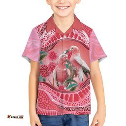 Indigenous Pink Galah Australia Hawaiian Shirt Australian Hakea Aboriginal Art Proud LT14