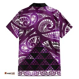 Matariki New Zealand Hawaiian Shirt NZ Niho Taniwha Maori New Year Purple Galaxy LT14