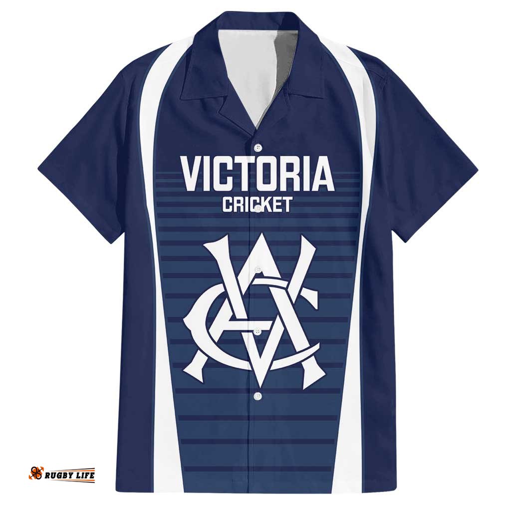 Custom Victoria Cricket Hawaiian Shirt Go Champions - Sporty Style LT14