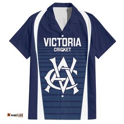 Custom Victoria Cricket Hawaiian Shirt Go Champions - Sporty Style LT14