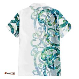 Paua Shell Maori Hawaiian Shirt Koru Kowhaiwhai LT7