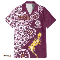 Manly Warringah Sea Eagles NAIDOC Week 2026 Hawaiian Shirt Aboriginal Lizard Dot Painting - 50 Years of Deadly TS04